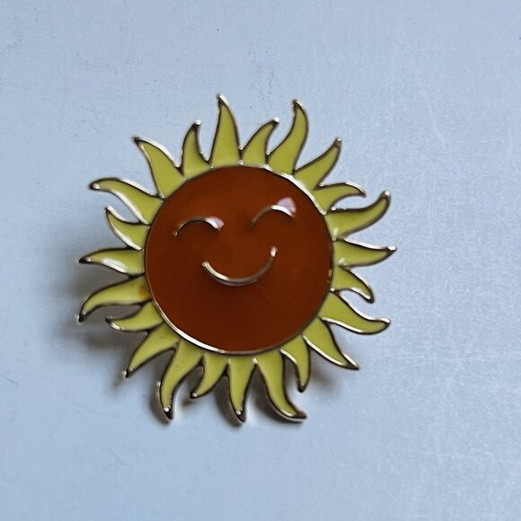 Sun Face Pin Jewelry | Smiley Face Smiling Sun Lapel Hat Pin Statement Summer | Poshmark